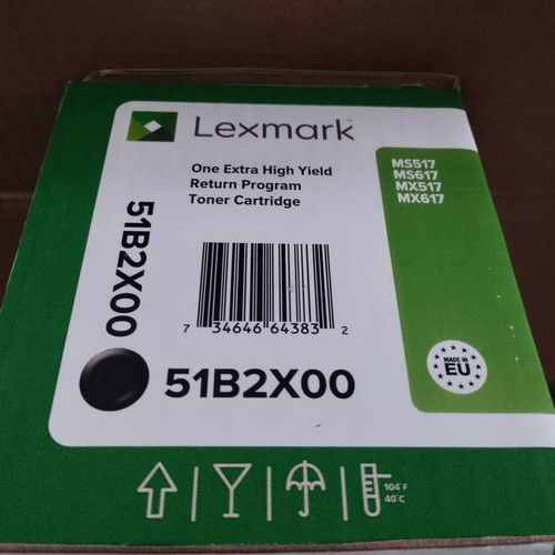Lexmark Genuine Toner Black Extra High Yield 51B2X00 New