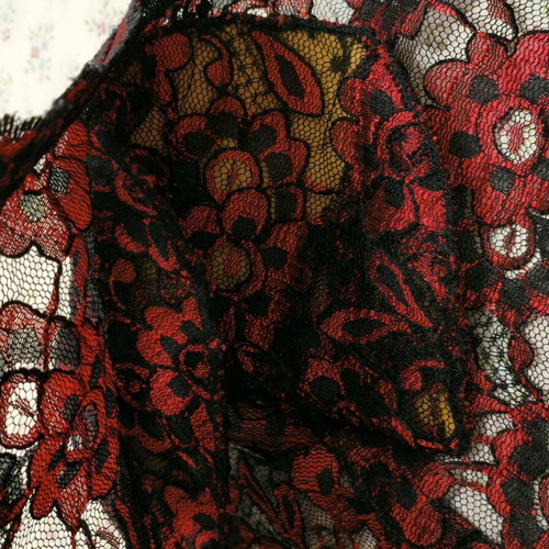 Lace bolero like new, red and black