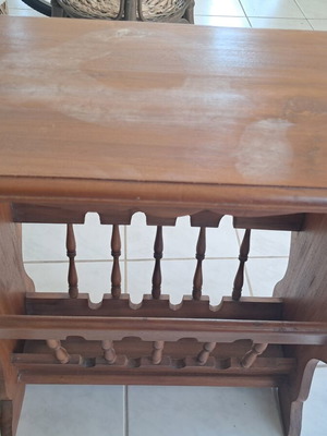 Telephone and magazine table used, vintage solid wood