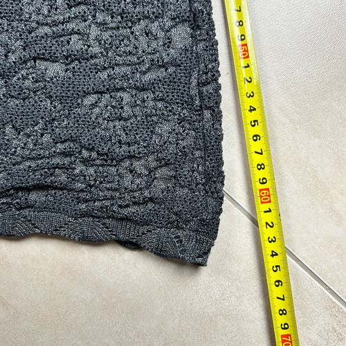 Roccobarocco dark grey knitted midi skirt, made in Italy, size 38