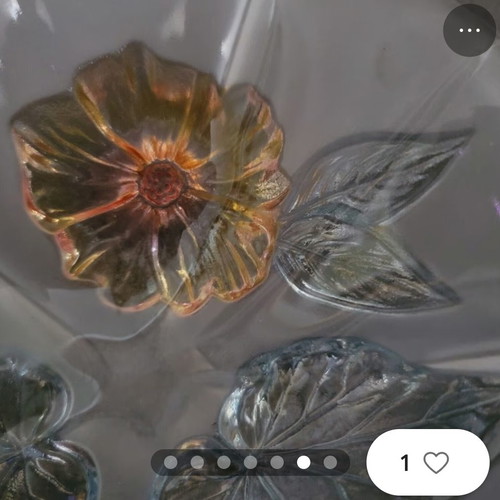 Vintage Mikasa Crystal floral centerpiece bowl