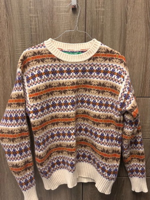 Benetton wool unisex pullover like new, size Large