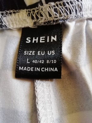 Shein biker shorts καρό, μέγεθος L, σε εξαιρετική κατάσταση