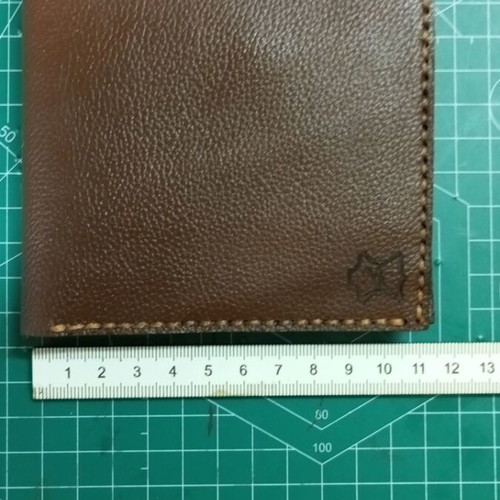 Handmade soft wallet from genuine cow leather, new, brown
