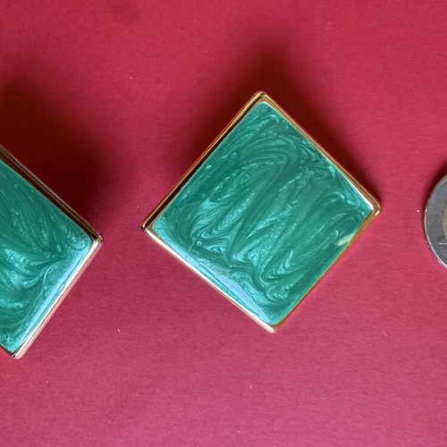 Vintage earrings set of 5 pairs turquoise and gold, like new
