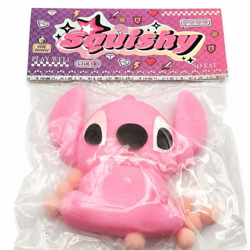 Squishy Pink Stitch Style Anti-Stress Toy 3+ new, soft sensory