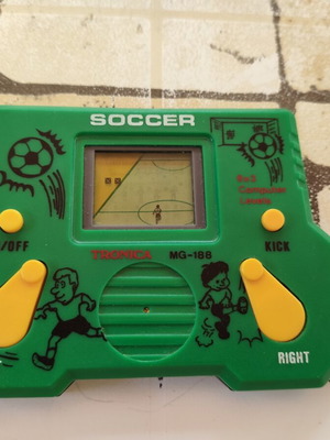 Tronica MG-188 Soccer handheld LCD game console, green