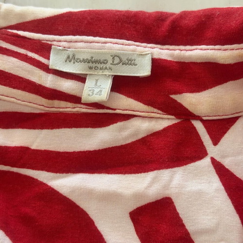 Massimo Dutti dress with red-white print like new, size L