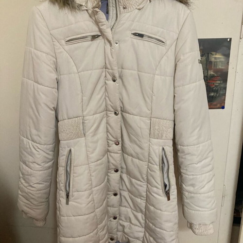 Toi&Moi cream jacket used, long, size small