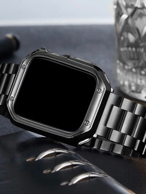Stainless Steel Case with Strap for Apple Watch Ultra/SE/9/8/7/6/5/4 new