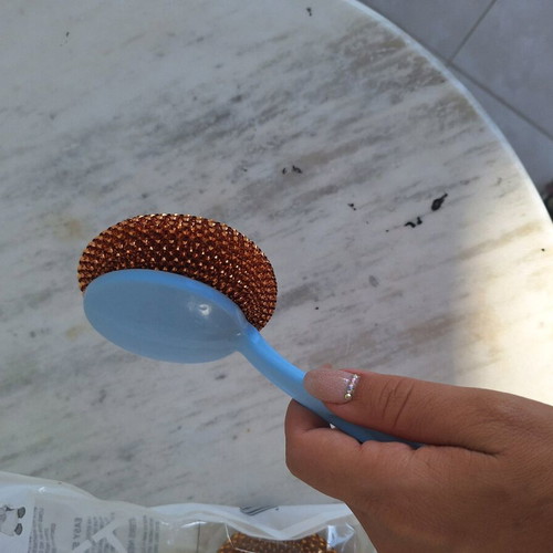Metal Scrubber with Handle like new for Pots and Dishes