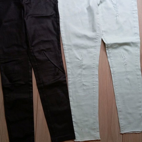 Girls' pants like new, sizes 146-152 cm, ages 11-12, black and green