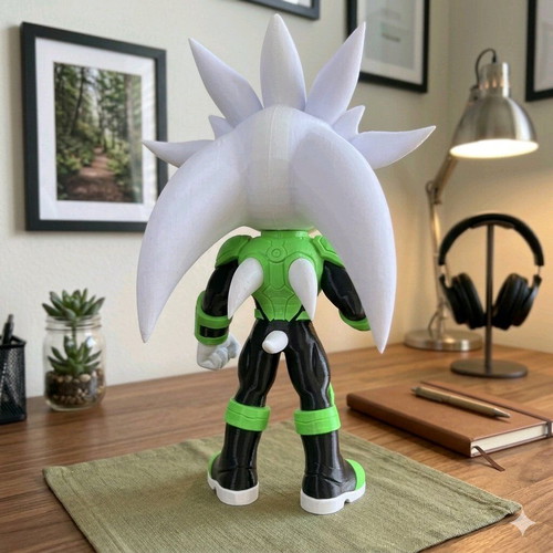 Silver the Hedgehog Green Lantern Edition figure like new