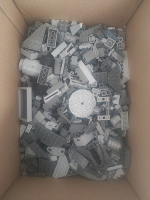 Lego gray pieces for building, new