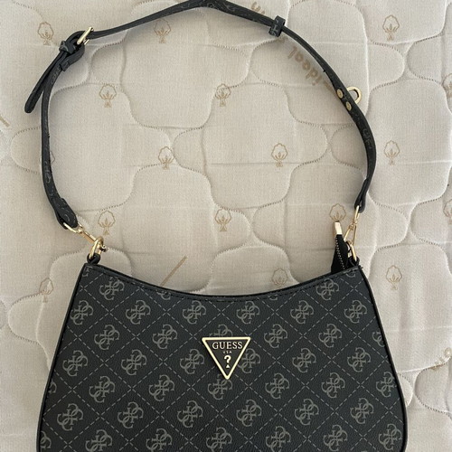 Guess Shoulder Bag Black Monogram New
