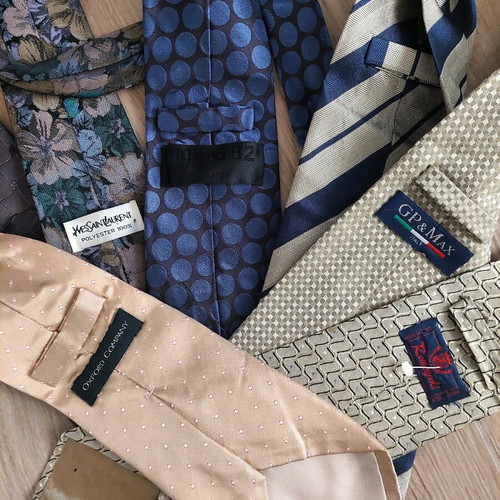 Silk ties from known brands YSL, OXFORD, GP&MAX, like new