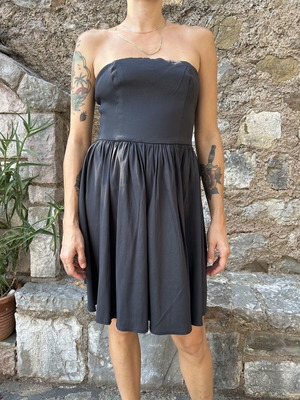 Befree black strapless dress with full skirt, size M