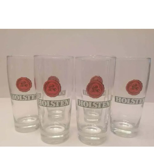 Holsten beer glasses used, set of 6, 250 ml collectible