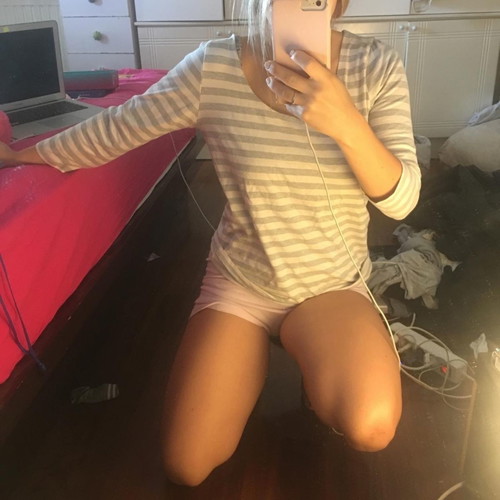 Striped Marionette Blouse White Gray with Open Back