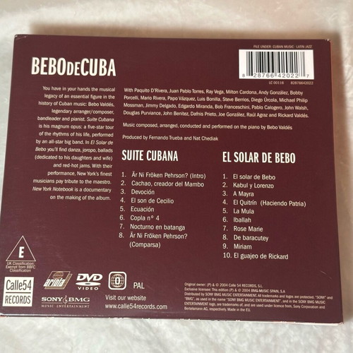 Bebo De Cuba 2 x CD + DVD like new