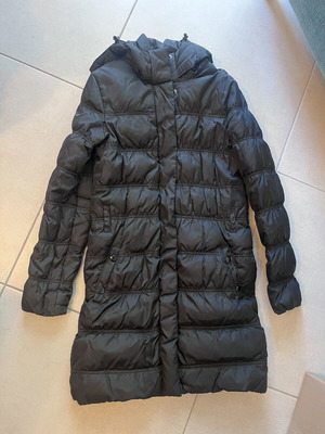 Mango black down jacket used, lightweight, above the knee