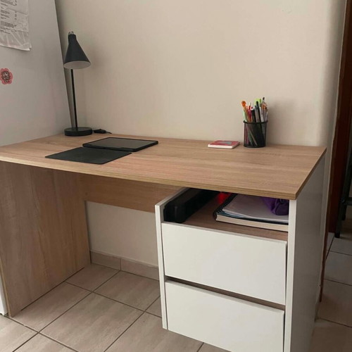 Praktiker office desk, used, with minor repairs