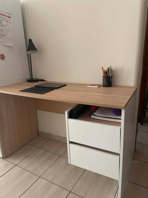 Praktiker office desk, used, with minor repairs