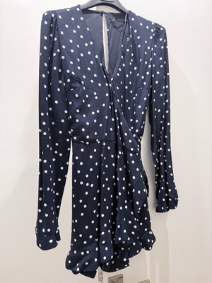 Zara polka dot long sleeve dress-shorts like new