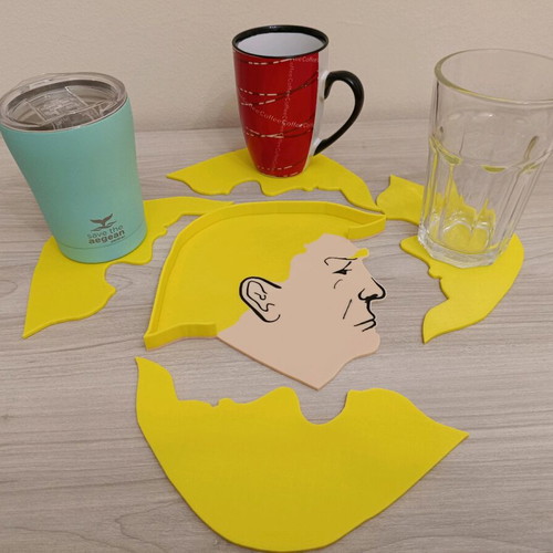 Donald Trump coasters new, collectible, plastic