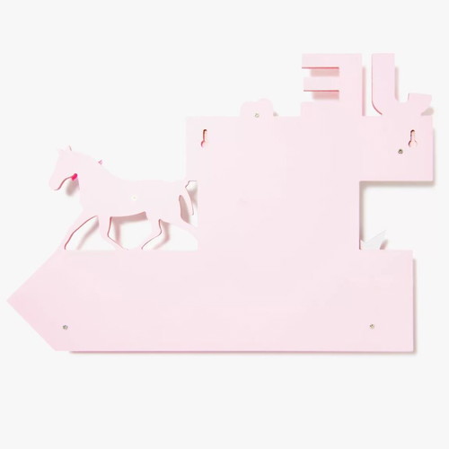 Children's wall hanger ''Je suis une princesse'' like new, MDF, 5 hooks