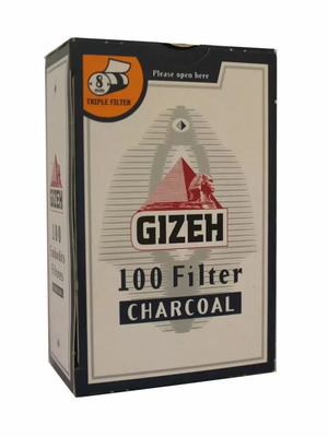 Φίλτρα GIZEH 8mm με άνθρακα 100 τεμ νέα