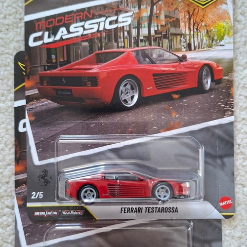 Hot Wheels Car Culture 2026 Modern Classics Ferrari Testarossa, καινούργια, 2 τεμ.