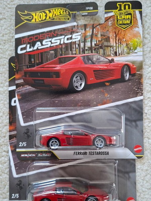 Hot Wheels Car Culture 2026 Modern Classics Ferrari Testarossa, new, 2 pcs