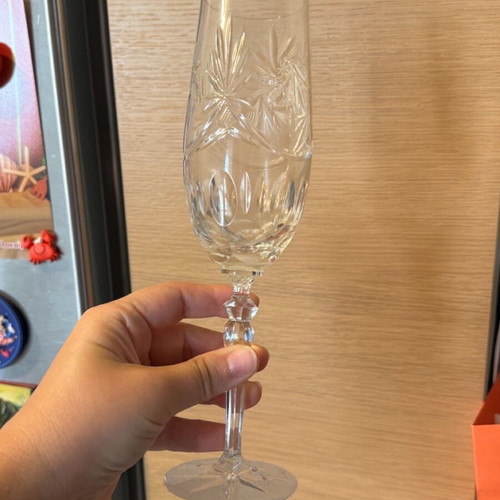 Vintage crystal glass set like new, 5 types x 6 pieces