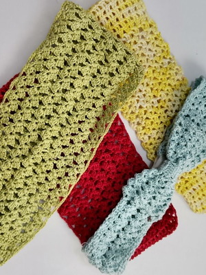 Knitted hairbands summer set of 4 new