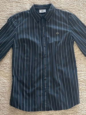 Lacoste striped 3/4 sleeve shirt like new, blue