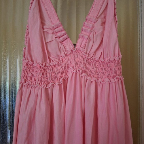Devotion silk maxi dress small like new, pink, 60% silk 40% cotton
