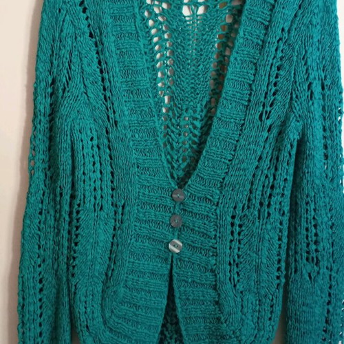 Women's spring cardigan like new, turquoise, size M
