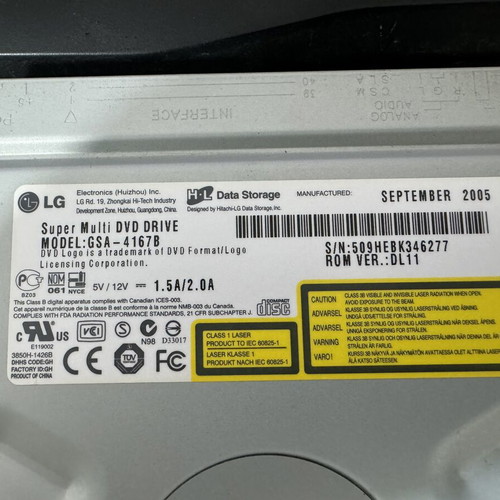 LG GSA-4167B IDE 5.25" DVD-RW drive