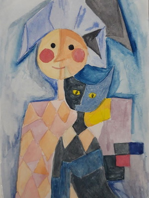 Painting new watercolor on paper 12.3×20.4