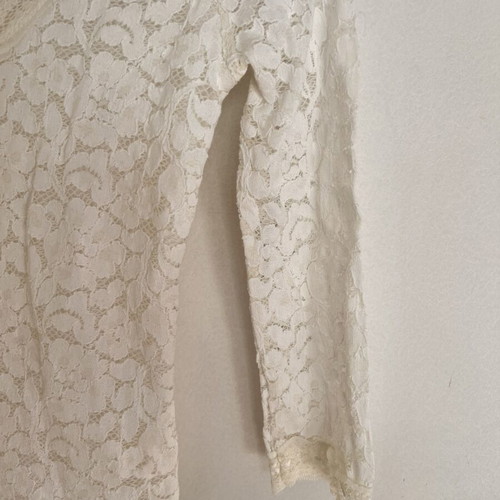 Bershka lace blouse, size small, white, 3/4 sleeve