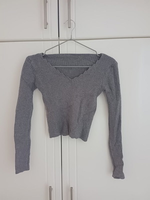 Γυναικείο crop top μέγεθος XS γκρι σαν καινούργιο