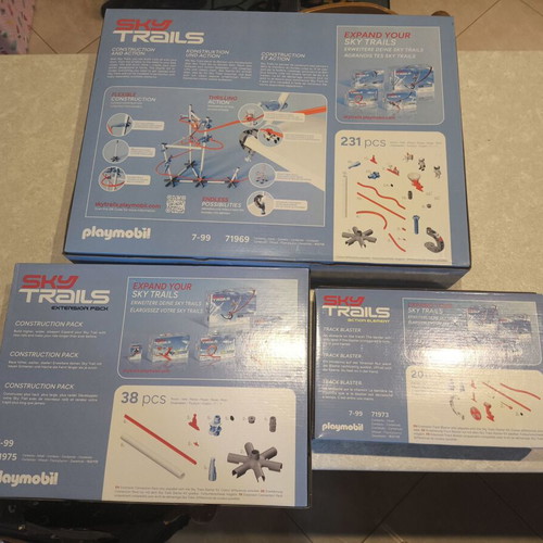 Playmobil Sky Trails Starter Kit 71969 with Construction Pack 71975 and Track Blaster 71973 new