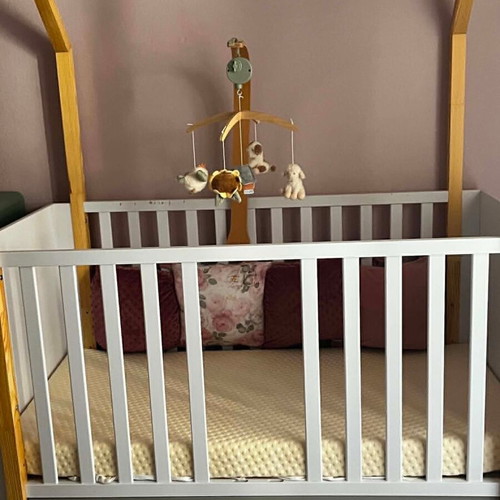 Bellamy baby cot with Greco Strom Thalis mattress like new