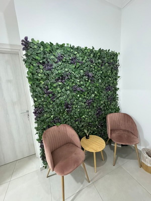 Decorative composition with artificial plant like new for indoor and outdoor use