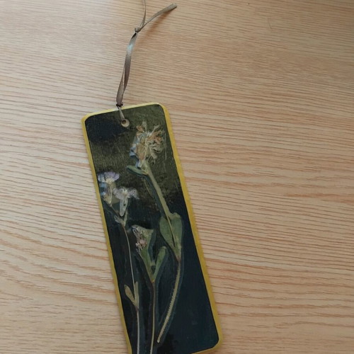 Handmade bookmarks with dried flowers set of 2, new