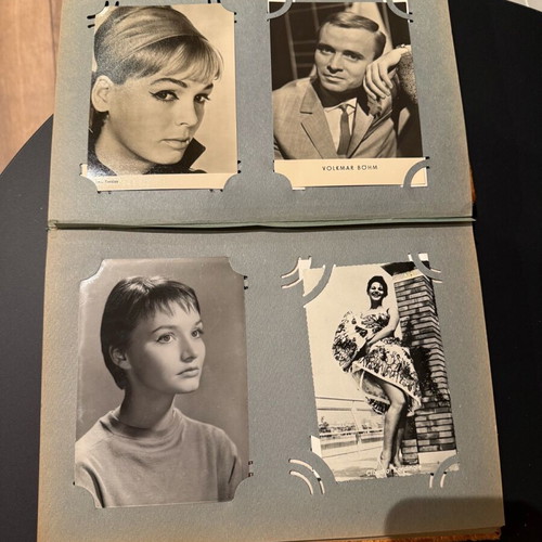 Album with collectible star photos used