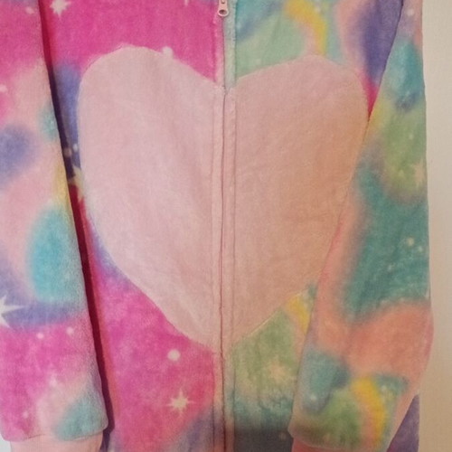 Unicorn one-piece pajama suit like new, size M