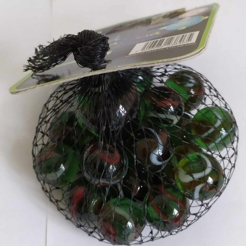 Glass marbles in net (Maya) new