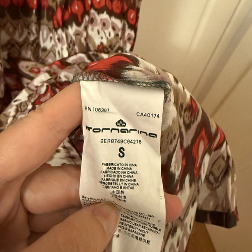 Maxi strapless dress Fornarina like new, red and brown